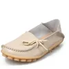 Bekväm och hållbar Casual Women's Singles Mamma Flat Peas Shoes Nurse Lace-up Tendon Low-Top Shoe Stor storlek 35-44