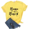 T-shirt femme maman a besoin de vin femmes t-shirt coton décontracté drôle t-shirt cadeau pour dame yong fille rue haut t-shirt