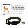 Colliers tactiques pour chiens en nylon réglable K9 militaire avec boucle en métal robuste avec poignée (Ranger Green-M)