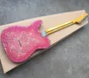 Rendimiento de alto costo-especial-6 cuerdas Pink Retro Guitarra eléctrica con pastillas P90, Frebiteboard