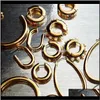 & Simple Big Geometric Hoop Stainless Steel Gold Color Circle Hie Earrings For Women Fashion Punk Jewelry Brincos Drop Delivery 2021 Jefuo