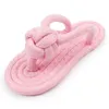 Giocattoli per cani Mastica Natale Pet Resistente ai morsi Colore caramella Pantofole in corda di cotone intrecciate Giocattolo Colori casuali B1057810121