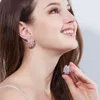 Diseñador de aretes de copo de nieve de moda para mujer AAA Cubic Zirconia Chapado en oro rosa Encanto de cobre Pendientes de lujo Joyería Sudamericana para mujeres Regalo