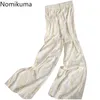 Nomikuma All-Match Wide Leg Calças Mulheres Verão Moda Gravata Tintura Calças Retas Estilo Coreano Solto Pantalones Femme 210514