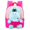 Plush Children's Backpacks for Girls Kindergarten School Bags Dinosaur Backpack Boys Cartoon Shoulder Bag Detachable Doll Gift