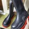 디자이너 - 유럽 스타일 럭셔리 신발 패션 부츠 여성의 신발 슬립에 부츠 패션 신발 폐쇄 마틴 부츠 장식으로 lether