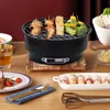 Portable Outdoor BBQ Grillar Picnic Cooking Supplies Family Party Samla Runda Charcoal Grill Mini Grill Hylla vid havet XD24903