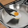 Servidores de torta de ovos criativos e pinças 2in1 Flip panqueca perfeita fazendo útil cozimento fácil cozinhar pá shovel Turner ferramenta de cozinha 210423