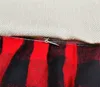 Sublimação do favor do Natal Caso de travesseiro 45 * 45 cm Capa de almofada quadrada com grade branca preta vermelha DIY Térmica de transferência térmica Poliéster tecido