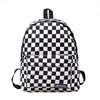 HBP não marca preta e branca Verificação q Nylon de lazer ao ar livre Backpack Saco de bolsas para estudantes de bolsa estudantil Sport.0018
