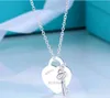 Love Key Halskette Frauen T Family Heart English Tag Roségoldschlüsselschlüsselkette G1110