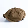 Береты в британском стиле, кепка Sboy, мужская хлопковая кепка Ascot цвета хаки, мужская весна-лето, винтажная брендовая восьмиугольная кепка Flat4326459