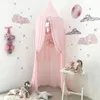 Baby Bed Calopy Bedcover Round Mosquito Net Curtain Pościel Dome Namiot Dekoracje Dla Dzieci Dekoracje Dekoracje Dekoracji Toddler Niemowlę ściąga