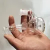 Małe szklane blagi wodne mini palenie rury rozwijane płytki recyklejowe Oil DAB zlewki Bowl Bubbler Perc 12mm