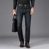 Sulee Märke European American Style Mäns Elastic Bomull Stretch Jeans Byxor Lösa Fit Denim Trousers 210716