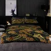 Set di biancheria da letto in stile nobile set dorato copertura dogence con copertura nera cover foglio di letti blacket foglio di letti 8606632