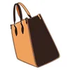 2021lady Bag Fashion Handbag classic style leather brown black flower large tote multi function