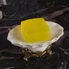 High-grade Ice Crack Porcelain Soap Dish,European Style Creative Retro Ceramic Soap Box,bathroom Soap Dishes 211119