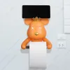 Suportes de papel higiênico vilead resina Creative Bear Titular Figurines Banheiro Toliet Parede Decoração Moderna Pendurado Tecido Decoração de Home Accessorie