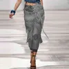 Calças jeans femininas moda cintura alta mãe mostrar primavera verão retrô rua vestido solto largo perna 211129
