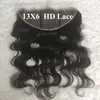 13by6 Lace Frontal Closures Lace Frontals 13X6 1B Free Part Soft Remy Frontals 8"-24" Brazilian Virgin Human Hair Body Wave