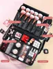 Roze make-up tas professionele grote capaciteit handige reizen cosmetische case wenkbrauw tattoo manicure tool box 211009