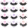 Natural Long Fluffy Mink Eyelashes Embalagem em casos Atacado 12 estilos para escolha super cabelo suave luz como ar e confortável presente de maquiagem de pestanas falsas