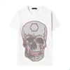 100% Katoen Hoge Kwaliteit Crystal Skull Designer T-shirt Mens Zomer Beer Tees Basic Solid Print Brief Skateboard Casual Punk Tee Dames Shirts Kleding Korte Mouw