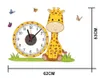 Zegary ścienne Cute Giraffe Clock Cartoon Design Silent Dzieci Salon Sypialnia Wiszące Dekoracji Home