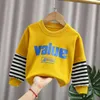 Children's Clothes Hoodies & Sweat shirts Pattern Girl Baby Clothing Yellow Children Colors Cartoon Boys Hoodie Sweatshirt