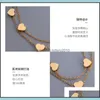 Link Bracelets JewelryLink Chain Verkoop 316L roestvrij staal Rose Gold Sier vergulde hartarmband voor vrouwen vintage trendy sieraden deli