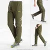 Män Casual Sweatpants Andas Loose Outdoor Quick Dry Pants Mens Mountain Climbing Trekking Vattentät Full Length Byxor G0104