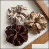 Accessori per capelli Neonato, Bambini Maternità Raso di seta Tinta unita Scrunchies Fasce elastiche per capelli Moda Donna Ragazze Porta coda di cavallo Acconciature Rop