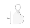 Hart leeg bord sleutelhanger sleutelhanger afdrukken sleutelheren vrouwen mannen DIY sublimatie sleutelhangers accessoires DB622