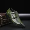 MENS LOCKLE LOCKLE LOCAIS CALES CASOS DE CASA DE NEGÓCIOS Sapatos de vestido formal dos homens homens apontados de couro de crocodilo Calçado de negócios mais tamanho48