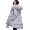 Parkas d'hiver femmes automne grande taille 6XL manteau veste fourrure à capuche épais chaud mi-long survêtement femme ample rembourré 211216