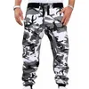 Mens Joggers Camouflage Sweatpants Casual Sports Camo Pants Full Length Fitness Striped Jogging Trousers Cargo Pants 211013