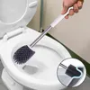 Eyliden TPR pincel de vaso sanitário com uma pinça e titulares projetados pensativos se ajustaram cerdas de silicone para lavagem de banheiro 211215