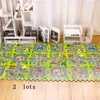 Stadsväg Trafik Baby Eva Foam Carpet Pussel Crawling Mattor Bil Track PlayMat Toddler Racing Games Play Mat Leksaker för barn 210320