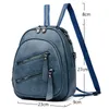 مزدوجة سستة النساء البسيطة حقائب الظهر جودة عالية الجلود حقيبة الظهر sac a dos الحقائب المدرسية للمراهقات الإناث حقيبة الظهر Q0528