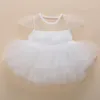 Girl's Dresses 2021 Born Baby Girls Dress&Clothes Summer Kids Party Birthday Outfits 1 Years Shoes Set Christening Gown Toddler Tutu Dress