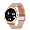 R18 relógio inteligente senhora rosa pulseira de ouro fitness rastreador ips tela colorida relógio de pulso 24h monitor freqüência cardíaca esportes smartwatch 4198057