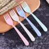 Environmental Wheat Platycodon Straw Cutlery Set Flatware Sets Portable Camping Tableware Spoon Fork Chopsticks 4 Colors