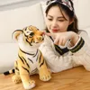 23 cm vit tiger plysch leksak fylld mjuk vild djurskog tiger kudde dockor för barn barn födelsedagspresent la583