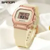 SANDA nouveau carré hommes montre numérique Sport montre-bracelet étanche alarme LED marque rétro mode mâle horloge cadeaux G1022