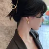 Aro huggie coreano vendiendo joyería de moda simple metal espejo de cobre pendientes de oro elegante urbano mujeres de trabajo diario accesorios