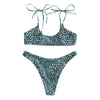 Costume da bagno da donna 2021 Summer Sexy Wave Point Beachwear Bikini Costume da bagno diviso in due pezzi a vita alta Da Bagno