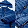 Men Winter Down Coat Windbreaker Hooded Warm Jacket Undefined Outwear Lightweight Portable Casual Fashion Clothing Veste Homme 210914