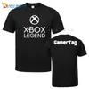 Xbox Legend، الألعاب تي شيرت الرجال القطن قصير الأكمام مضحك رجل t-shirt رجل الزى بلايز 210322