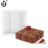 1pc DIY Irregularity Geometry Large Silicone Cake Mold 3D Pan Silicon Molds Square For Cake Baking Moulds decorating tools 210702